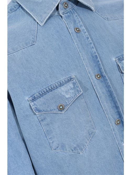 Camicia Texas in denim chiaro SARTORIO NAPOLI | TEXAS0301D